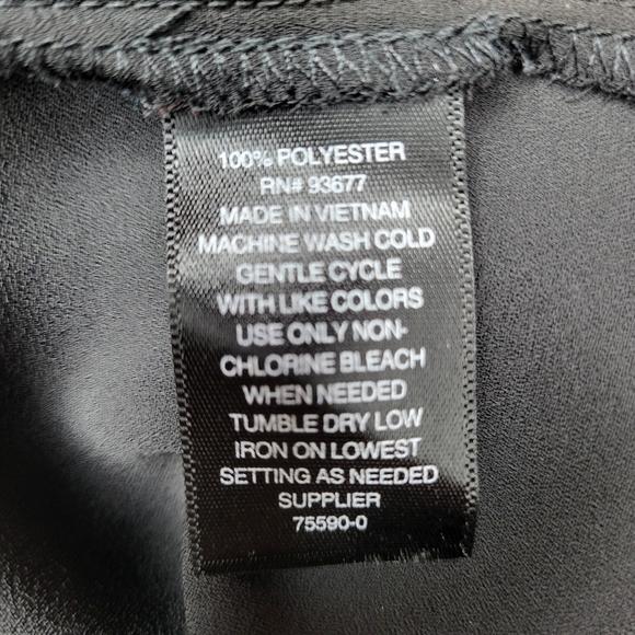 Worthington women's black semi sheer front pleated cap flutter sleeve top sz PXS - Picture 11 of 11